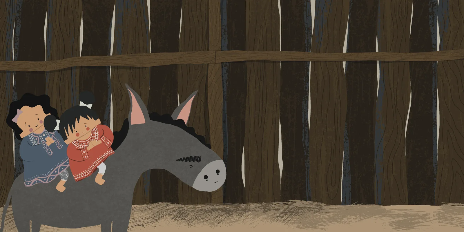 Spread 6 from Bahloul, the Exhausted Donkey