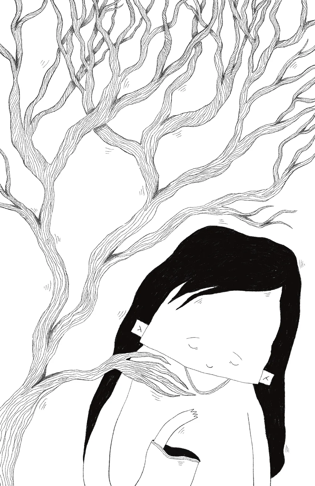Black-and-white visual-metaphor illustration 6 from Poetic Fragments