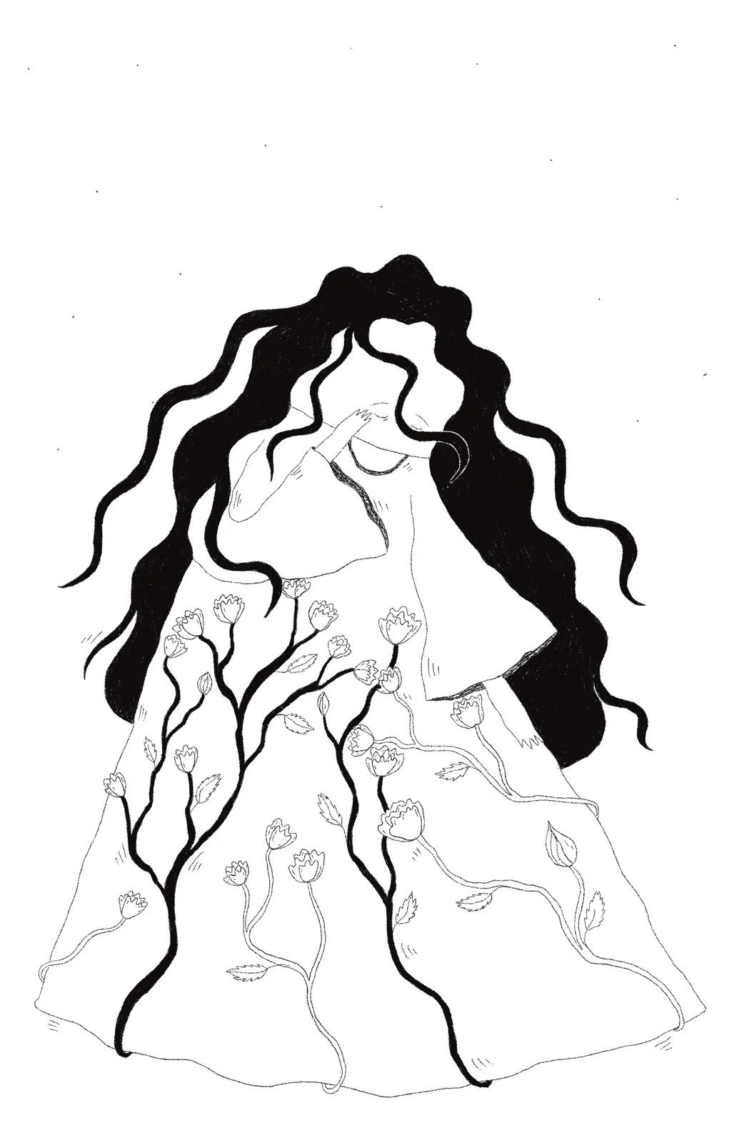 Black-and-white visual-metaphor illustration 8 from Poetic Fragments