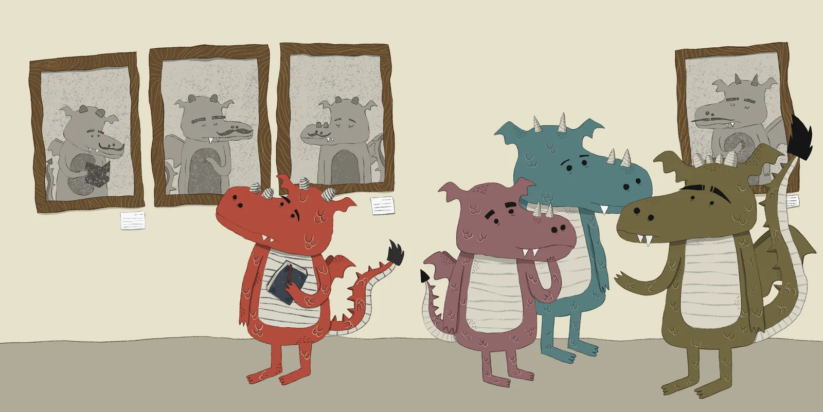 Spread 2 from The Dragon Shaddad, a picture book set in a kingdom of dragons