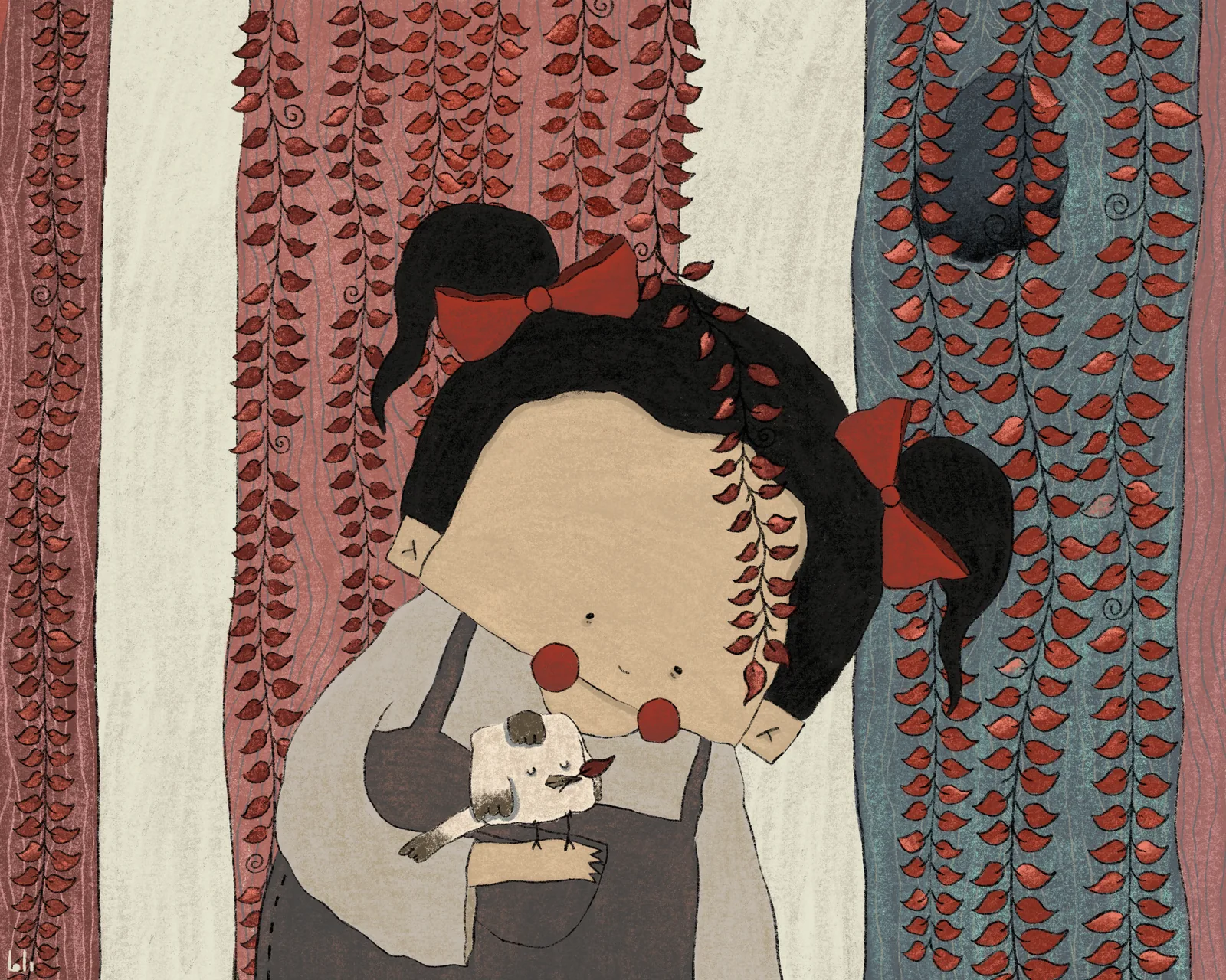 Second illustration of the sparrow series — drawing closer