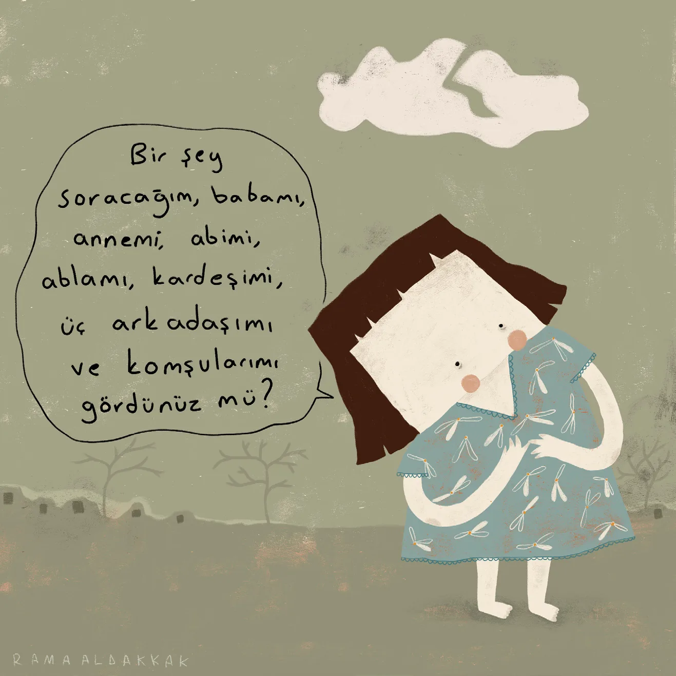 Comic panel 2 from Voices of the Earthquake, a trilingual comic for the victims of the 2023 earthquake